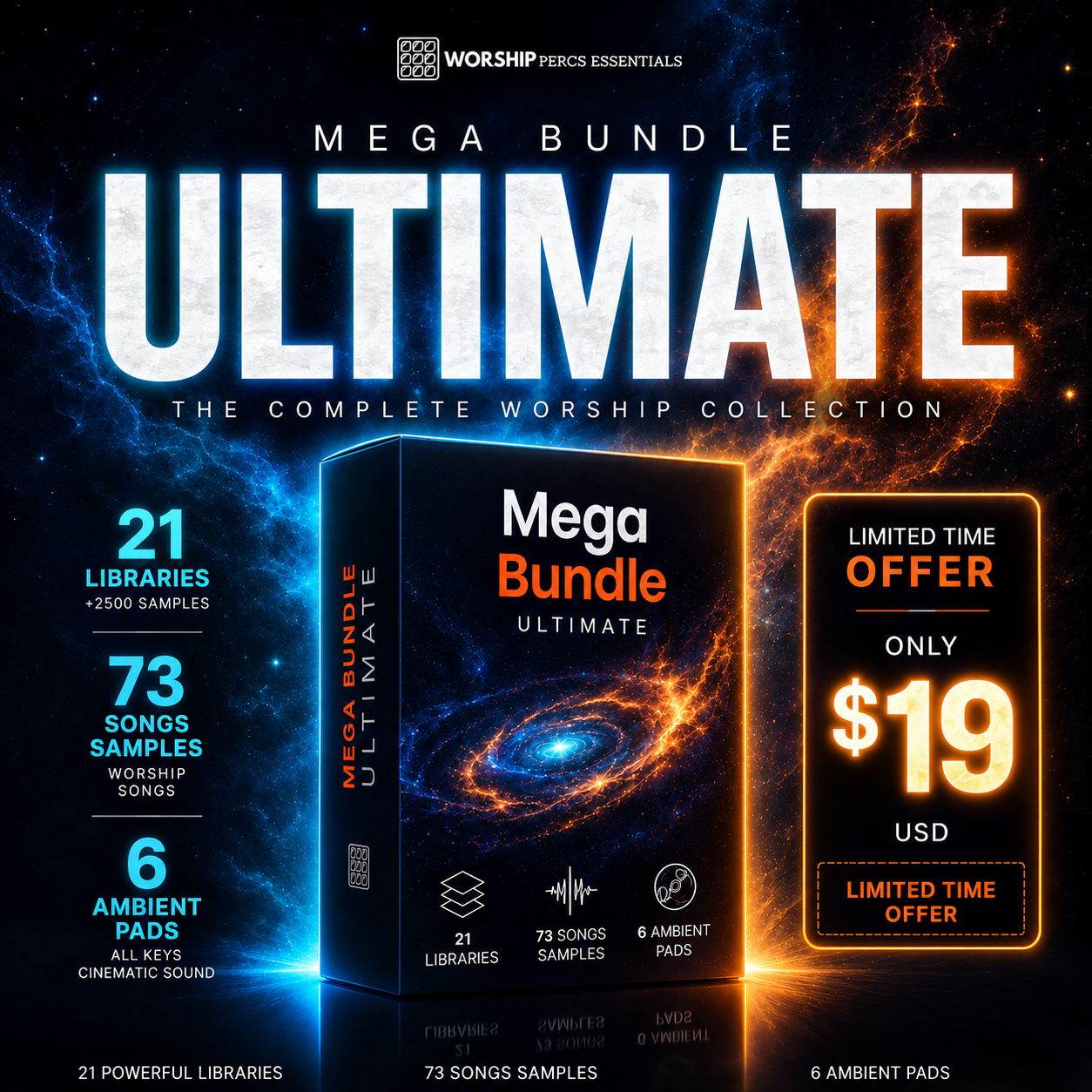 Mega Bundle Ultimate — 21 libraries, 73 song samples and 6 ambient pads